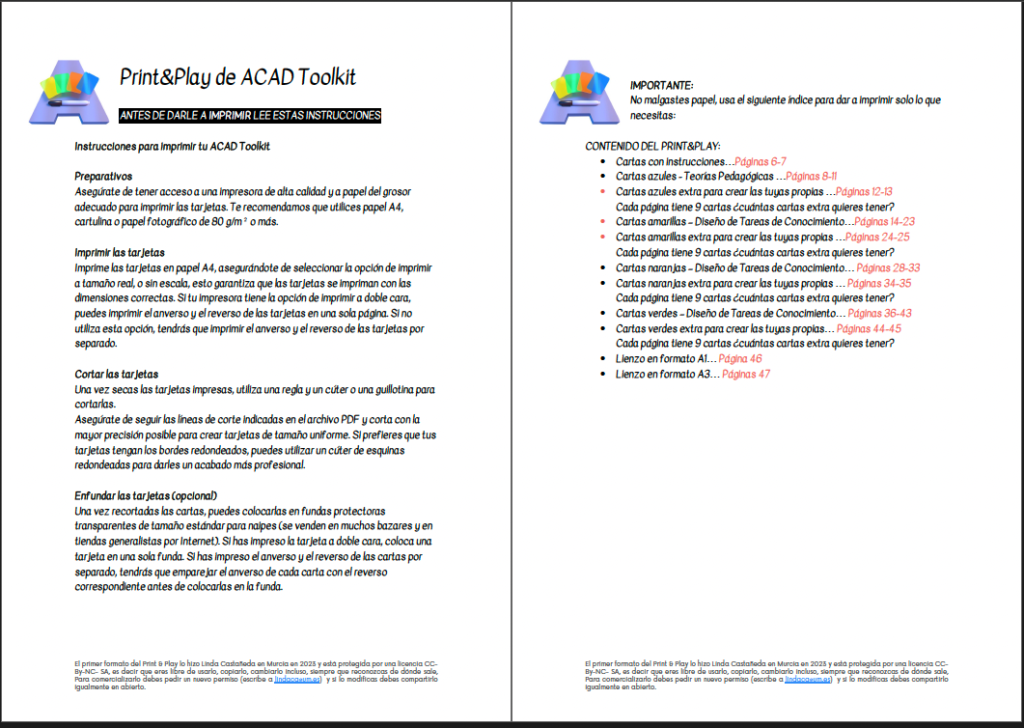 imagen del print&play de ACAD toolkit en castellano